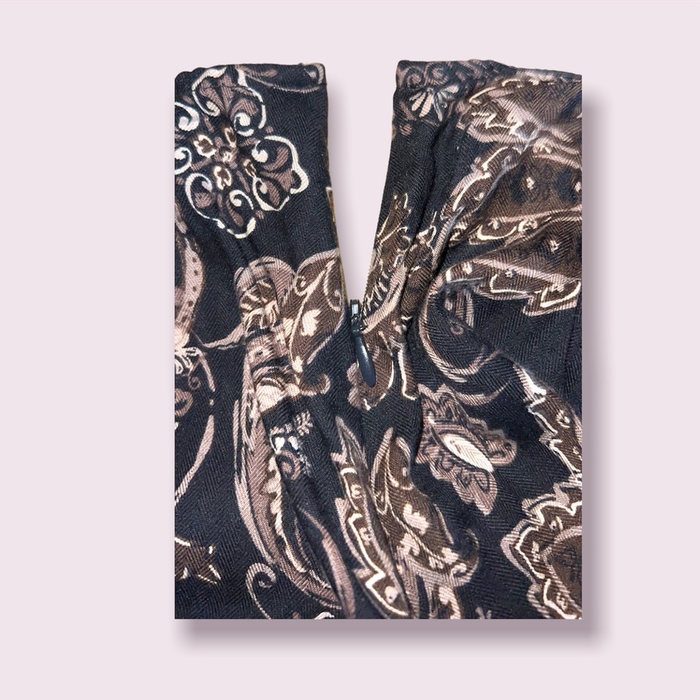 Croft&Barrow black/brown Floral long skirt size 8, medium - Picture 3 of 3